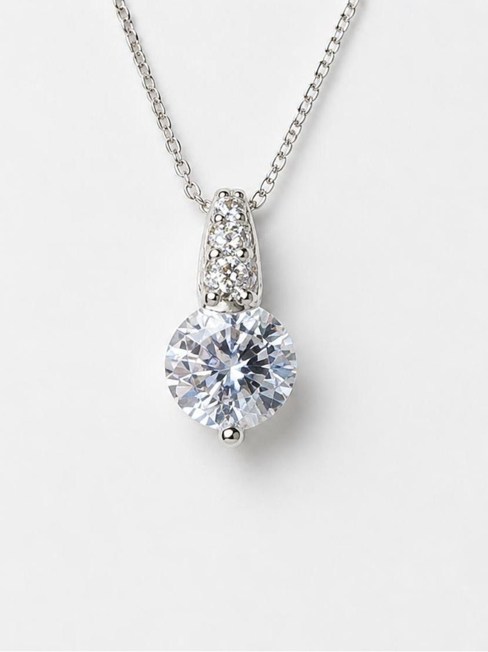 Sterling Silver Diamond Pendant